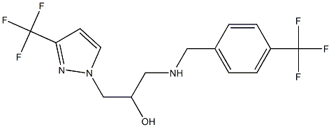 1-{[4-(trifluoromethyl)benzyl]amino}-3-[3-(trifluoromethyl)-1H-pyrazol-1-yl]-2-propanol Struktur