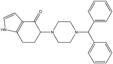 5-(4-benzhydrylpiperazino)-1,5,6,7-tetrahydro-4H-indol-4-one Struktur