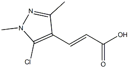 (E)-3-(5-chloro-1,3-dimethyl-1H-pyrazol-4-yl)-2-propenoic acid Struktur