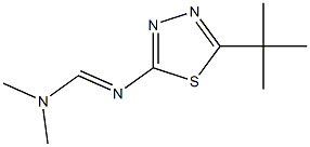 N'-[5-(tert-butyl)-1,3,4-thiadiazol-2-yl]-N,N-dimethyliminoformamide Struktur