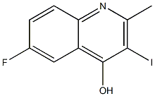 6-fluoro-3-iodo-2-methylquinolin-4-ol Struktur