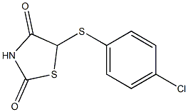 5-[(4-chlorophenyl)sulfanyl]-1,3-thiazolane-2,4-dione Struktur