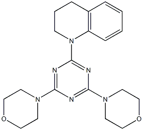 4-[4-morpholino-6-(1,2,3,4-tetrahydroquinolin-1-yl)-1,3,5-triazin-2-yl]morpholine Struktur