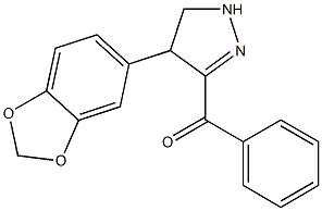 [4-(1,3-benzodioxol-5-yl)-4,5-dihydro-1H-pyrazol-3-yl](phenyl)methanone Struktur