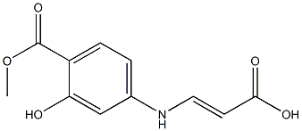 (E)-3-[3-hydroxy-4-(methoxycarbonyl)anilino]-2-propenoic acid Struktur