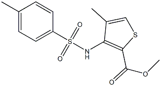 methyl 4-methyl-3-{[(4-methylphenyl)sulfonyl]amino}thiophene-2-carboxylate Struktur