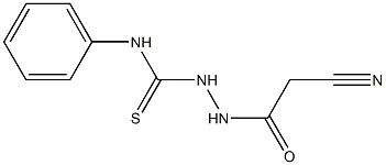 N1-phenyl-2-(2-cyanoacetyl)hydrazine-1-carbothioamide Struktur