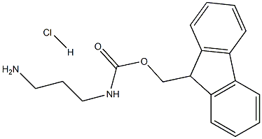 9H-fluoren-9-ylmethyl N-(3-aminopropyl)carbamate hydrochloride Struktur