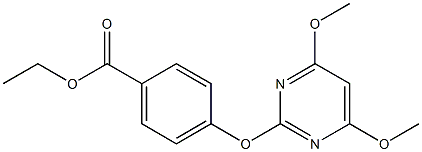 ethyl 4-[(4,6-dimethoxy-2-pyrimidinyl)oxy]benzenecarboxylate Struktur