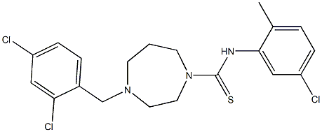 N1-(5-chloro-2-methylphenyl)-4-(2,4-dichlorobenzyl)-1,4-diazepane-1-carbothioamide Struktur