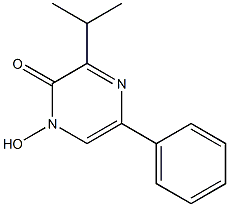 1-hydroxy-3-isopropyl-5-phenyl-2(1H)-pyrazinone Struktur