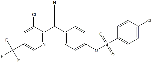 4-[[3-chloro-5-(trifluoromethyl)-2-pyridinyl](cyano)methyl]phenyl 4-chlorobenzenesulfonate Struktur