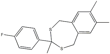 3-(4-fluorophenyl)-3,7,8-trimethyl-1,5-dihydro-2,4-benzodithiepine Struktur