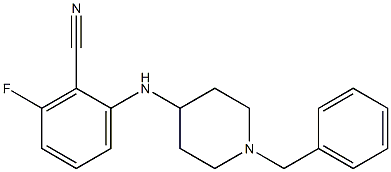 2-[(1-benzyl-4-piperidyl)amino]-6-fluorobenzonitrile Struktur