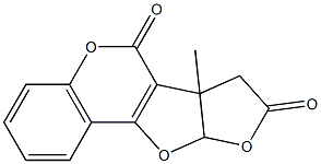 6b-methyl-6b,9a-dihydro-6H-furo[3',2':4,5]furo[3,2-c]chromene-6,8(7H)-dione Struktur