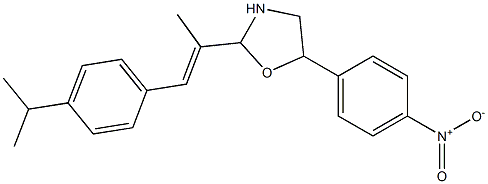 2-[2-(4-isopropylphenyl)-1-methylvinyl]-5-(4-nitrophenyl)-1,3-oxazolane Struktur