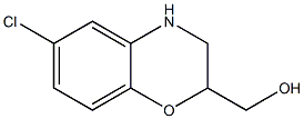 (6-chloro-3,4-dihydro-2H-1,4-benzoxazin-2-yl)methanol Struktur