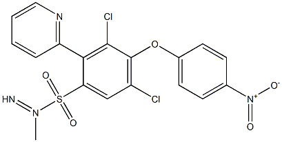 N1-imino(2-pyridyl)methyl-3,5-dichloro-4-(4-nitrophenoxy)benzene-1-sulfonamide Struktur