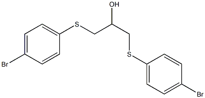 1,3-bis[(4-bromophenyl)sulfanyl]-2-propanol Struktur