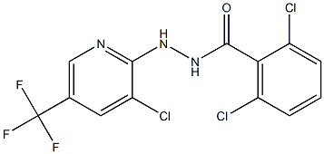 2,6-dichloro-N'-[3-chloro-5-(trifluoromethyl)-2-pyridinyl]benzenecarbohydrazide Struktur