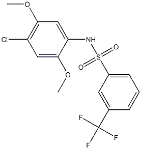 N1-(4-chloro-2,5-dimethoxyphenyl)-3-(trifluoromethyl)benzene-1-sulfonamide Struktur