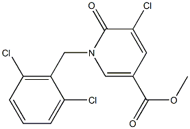 methyl 5-chloro-1-(2,6-dichlorobenzyl)-6-oxo-1,6-dihydro-3-pyridinecarboxylate Struktur