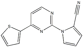 1-[4-(2-thienyl)-2-pyrimidinyl]-1H-pyrrole-2-carbonitrile Struktur