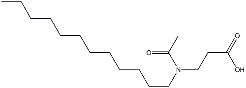 3-[acetyl(dodecyl)amino]propanoic acid Struktur