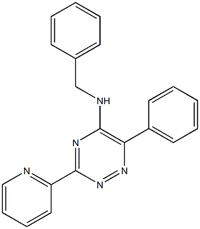 N-benzyl-6-phenyl-3-(2-pyridinyl)-1,2,4-triazin-5-amine Struktur