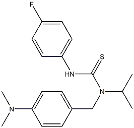 N-[4-(dimethylamino)benzyl]-N'-(4-fluorophenyl)-N-isopropylthiourea Struktur