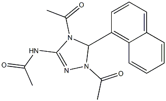 N1-[1,4-diacetyl-5-(1-naphthyl)-4,5-dihydro-1H-1,2,4-triazol-3-yl]acetamide Struktur