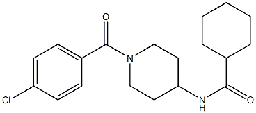 N1-[1-(4-chlorobenzoyl)-4-piperidyl]cyclohexane-1-carboxamide Struktur