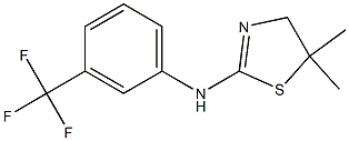 N2-[3-(trifluoromethyl)phenyl]-5,5-dimethyl-4,5-dihydro-1,3-thiazol-2-amine Struktur