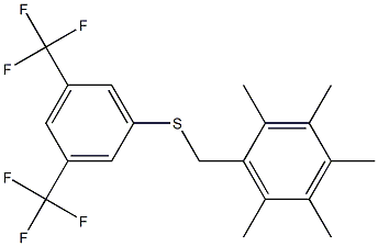 1-({[3,5-di(trifluoromethyl)phenyl]thio}methyl)-2,3,4,5,6-pentamethylbenzene Struktur