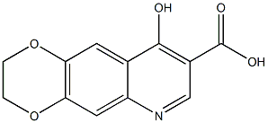 9-hydroxy-2,3-dihydro[1,4]dioxino[2,3-g]quinoline-8-carboxylic acid Struktur