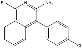 1-bromo-4-(4-chlorophenyl)-3-isoquinolinylamine Struktur