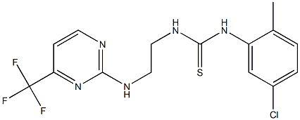 N-(5-chloro-2-methylphenyl)-N'-(2-{[4-(trifluoromethyl)pyrimidin-2-yl]amino}ethyl)thiourea Struktur