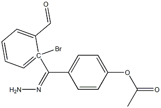 4-[2-(2-bromobenzoyl)carbohydrazonoyl]phenyl acetate Struktur