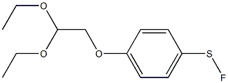 2-(4-Fluorothiophenoxy)acetaldehyde diethylacetal, tech. Struktur