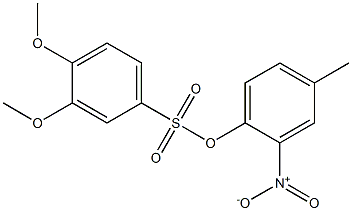 4-methyl-2-nitrophenyl 3,4-dimethoxybenzene-1-sulfonate Struktur