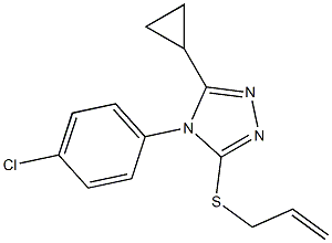 3-(allylthio)-4-(4-chlorophenyl)-5-cyclopropyl-4H-1,2,4-triazole Struktur