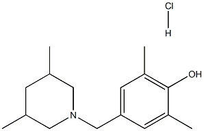 4-[(3,5-dimethylpiperidino)methyl]-2,6-dimethylphenol hydrochloride Struktur