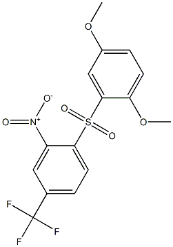 1-[(2,5-dimethoxyphenyl)sulfonyl]-2-nitro-4-(trifluoromethyl)benzene Struktur