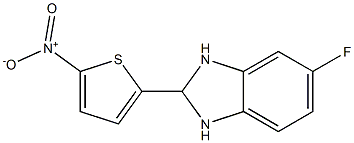 5-fluoro-2-(5-nitro-2-thienyl)-2,3-dihydro-1H-benzo[d]imidazole Struktur