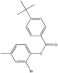 2-bromo-4-methylphenyl 4-(tert-butyl)benzoate Struktur