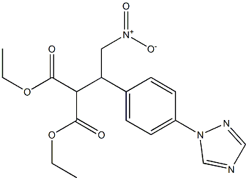 diethyl 2-{2-nitro-1-[4-(1H-1,2,4-triazol-1-yl)phenyl]ethyl}malonate Struktur