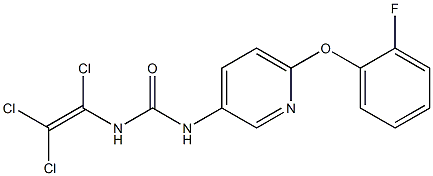 N-[6-(2-fluorophenoxy)-3-pyridyl]-N'-(1,2,2-trichlorovinyl)urea Struktur