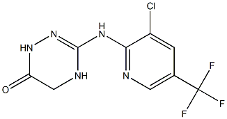 3-{[3-chloro-5-(trifluoromethyl)-2-pyridinyl]amino}-4,5-dihydro-1,2,4-triazin-6(1H)-one Struktur