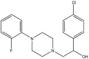 1-(4-chlorophenyl)-2-[4-(2-fluorophenyl)piperazino]-1-ethanol Struktur