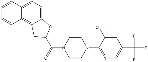 {4-[3-chloro-5-(trifluoromethyl)-2-pyridinyl]piperazino}(1,2-dihydronaphtho[2,1-b]furan-2-yl)methanone Struktur